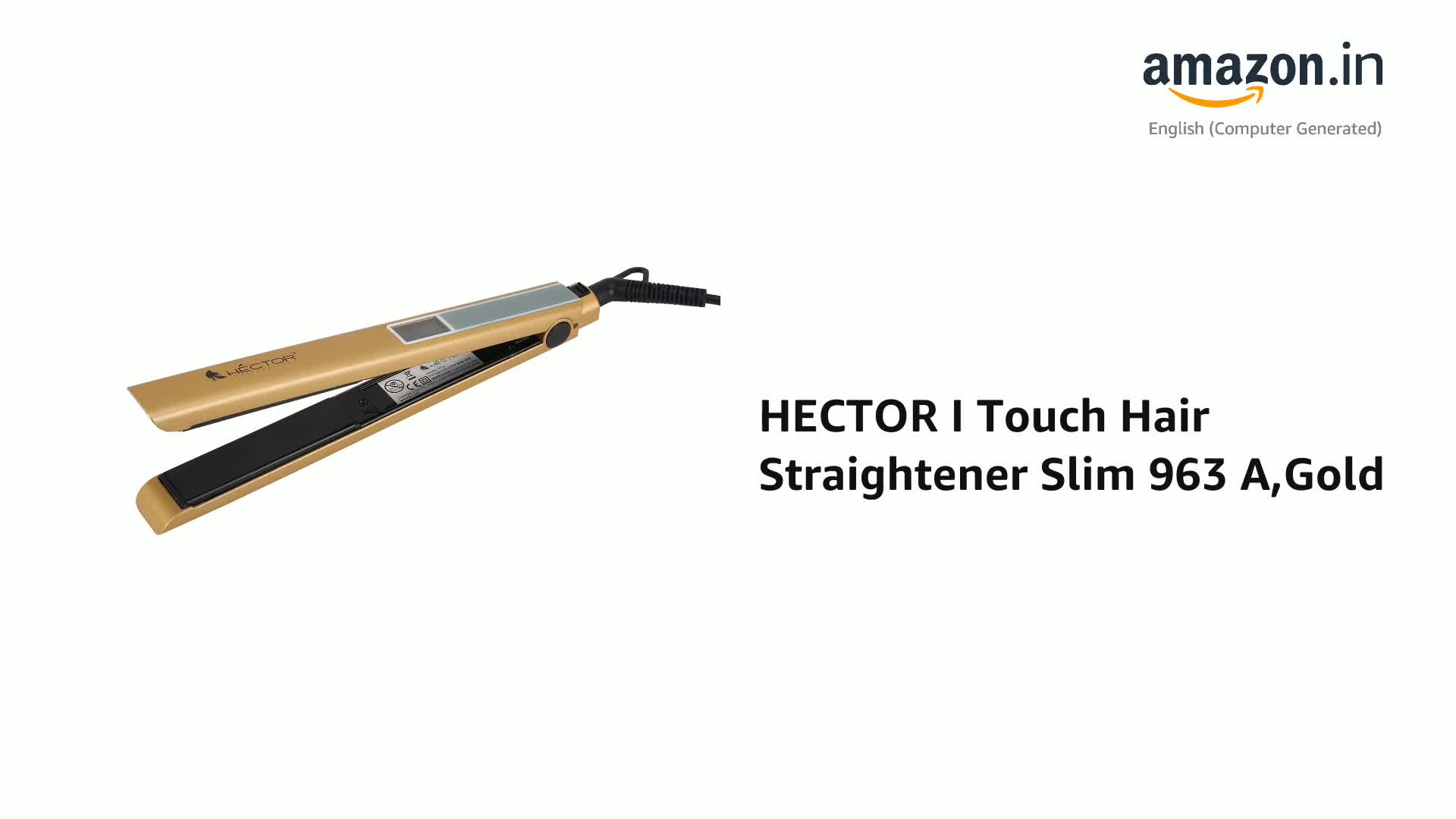 HECTOR I Touch Hair Straightener Slim 963 A,Gold : Amazon.in: Beauty